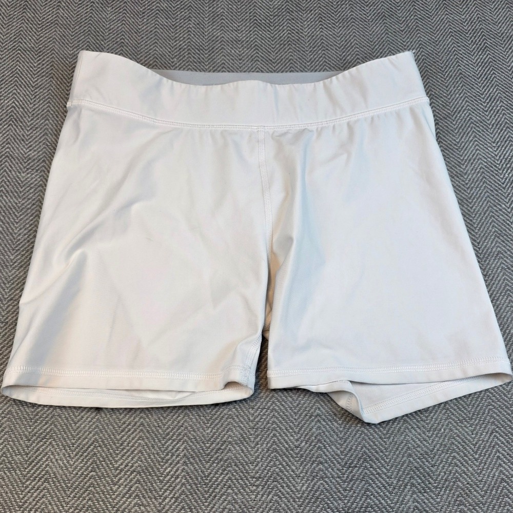 DSG Womens Compression Shorts White Size Large Athletic Spandex Training Sporty